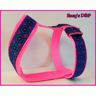 Tuig bloemen blauw neon roze Tuig bloemen blauw neon roze