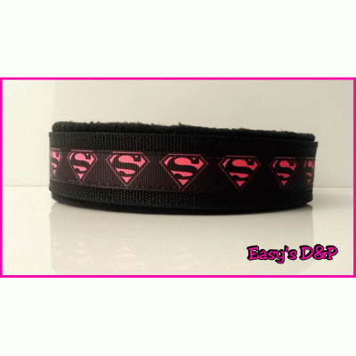 Zwart roze superman zwart hb