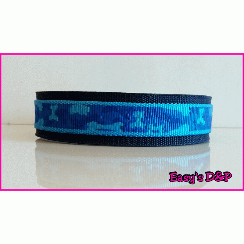 H.b donker blauw met blauw camo nylon