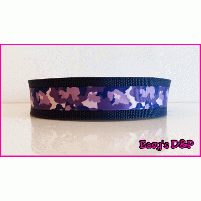 Hb donker blauw met paars camo lint Hb donker blauw met paars camo lint