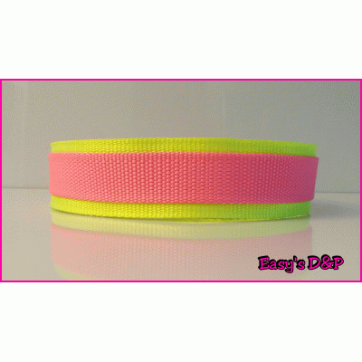 Neon geel met vel baby roze hb