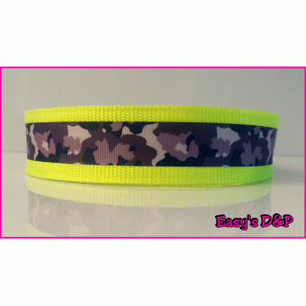 Neon geel camouflage paars lint hb