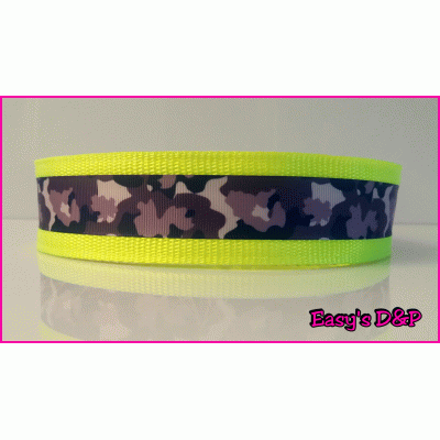 Neon geel camouflage paars lint hb