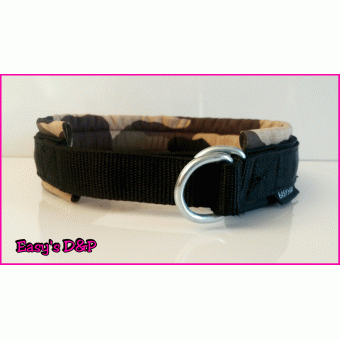 Sliphalsband zwart camouflage voering 