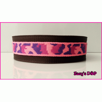 Bruin met roze camouflage hb