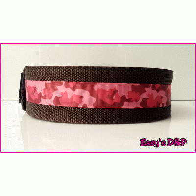 Bruin met roze camo lint hb Bruin met roze camo lint hb