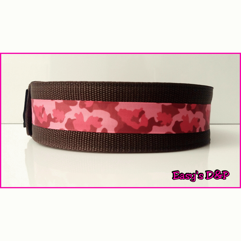 Bruin met roze camo lint hb