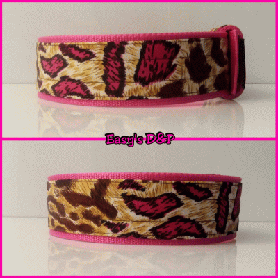 Panterprint fuchsia met bruin hb Panterprint fuchsia met bruin hb