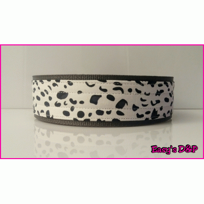 Panterprint wit met grijs stof hb Panterprint wit met grijs stof hb