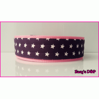 Sterren paars baby roze stof hb