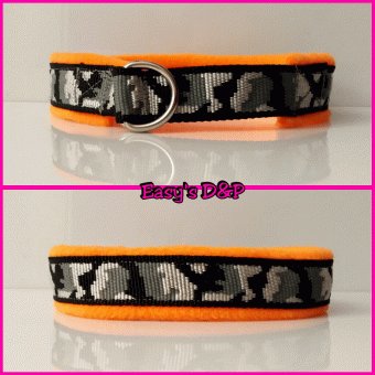 Sliphalsband camouflage grijs neon 