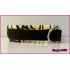 Sliphalsband zwart tijger fleece
