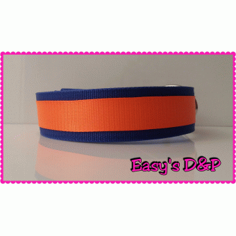 Kobaltblauw met neon oranje hb