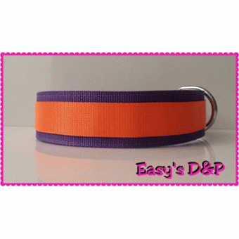 Paars met neon oranje hb