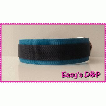 Turquoise met donker blauw hb