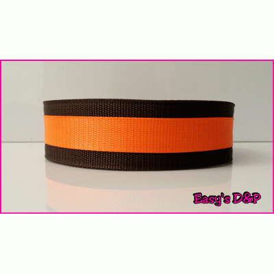 Bruin met neon oranje hb Bruin met neon oranje hb