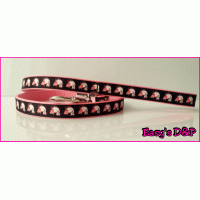 Baby roze doodskop roze bloemen 2.5 cm hb