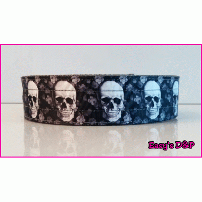 Skull echt grijs  2.5 cm hb