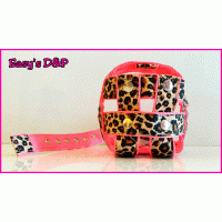 Muilkorf neon roze met panter print
