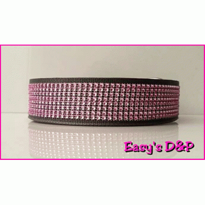 Bling grijs met roze 2.5 cm hb 