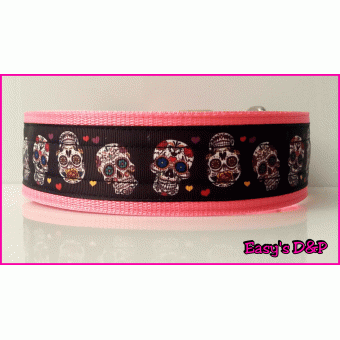 Skull omgedraaid neon roze hb