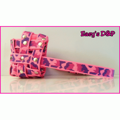 Muilkorf camouflage roze nylon