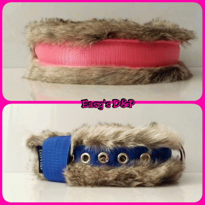 Kunst bont halsband kleur keus nylon Kunst bont halsband kleur keus nylon