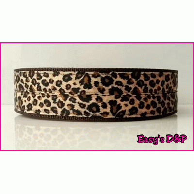 Panterprint bruin 2.5 cm hb