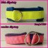 Sliphalsband blauw met neon geel