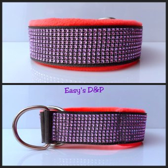 Halfcheck grijs neon roze bling OP=OP