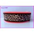 Halfcheck panterprint neon roze fleece 