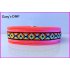 Halfcheck neon roze Ibiza halsband 