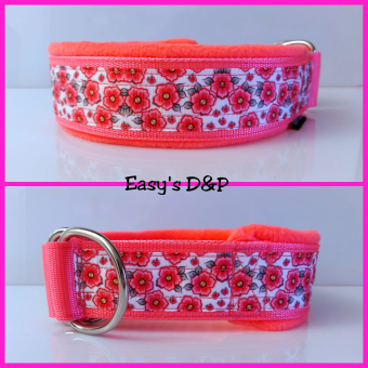 Halfcheck neon roze bloemetjes OP=OP