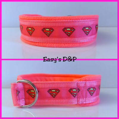 Halfcheck neon roze superman 