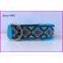 Halfcheck halsband turquoise vierkant