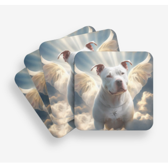 Onderzetters wit pitbull vleugels