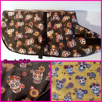 Jasje skull zwart of oker geel Jasje skull zwart of oker geel