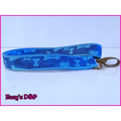 Sleutelhanger of break stick hanger camouflage blauw nylon 