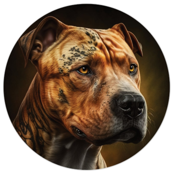 Stikker rond pitbull tattoo fantasy