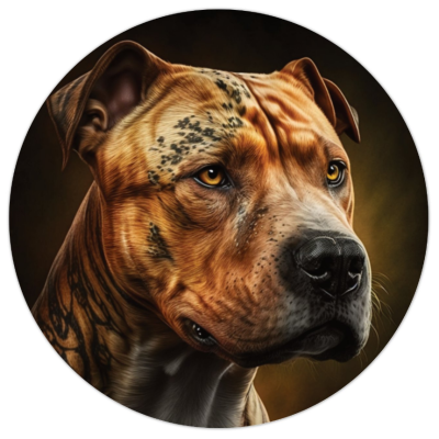 Stikker rond pitbull tattoo fantasy